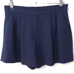 Babaton | Aritzia - Navy Pleat Front Shorts
